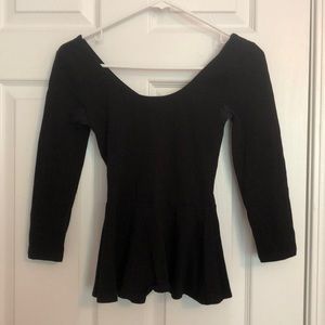 Black peplum top